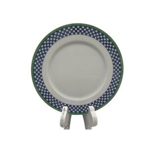 Villeroy And Boch Vintage Castell Bread and Butter Plates with Checkerboard Rim